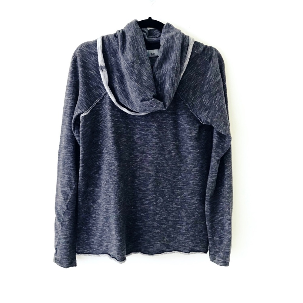 FREE PEOPLE Gray Funnel Neck Sweatshirt OS